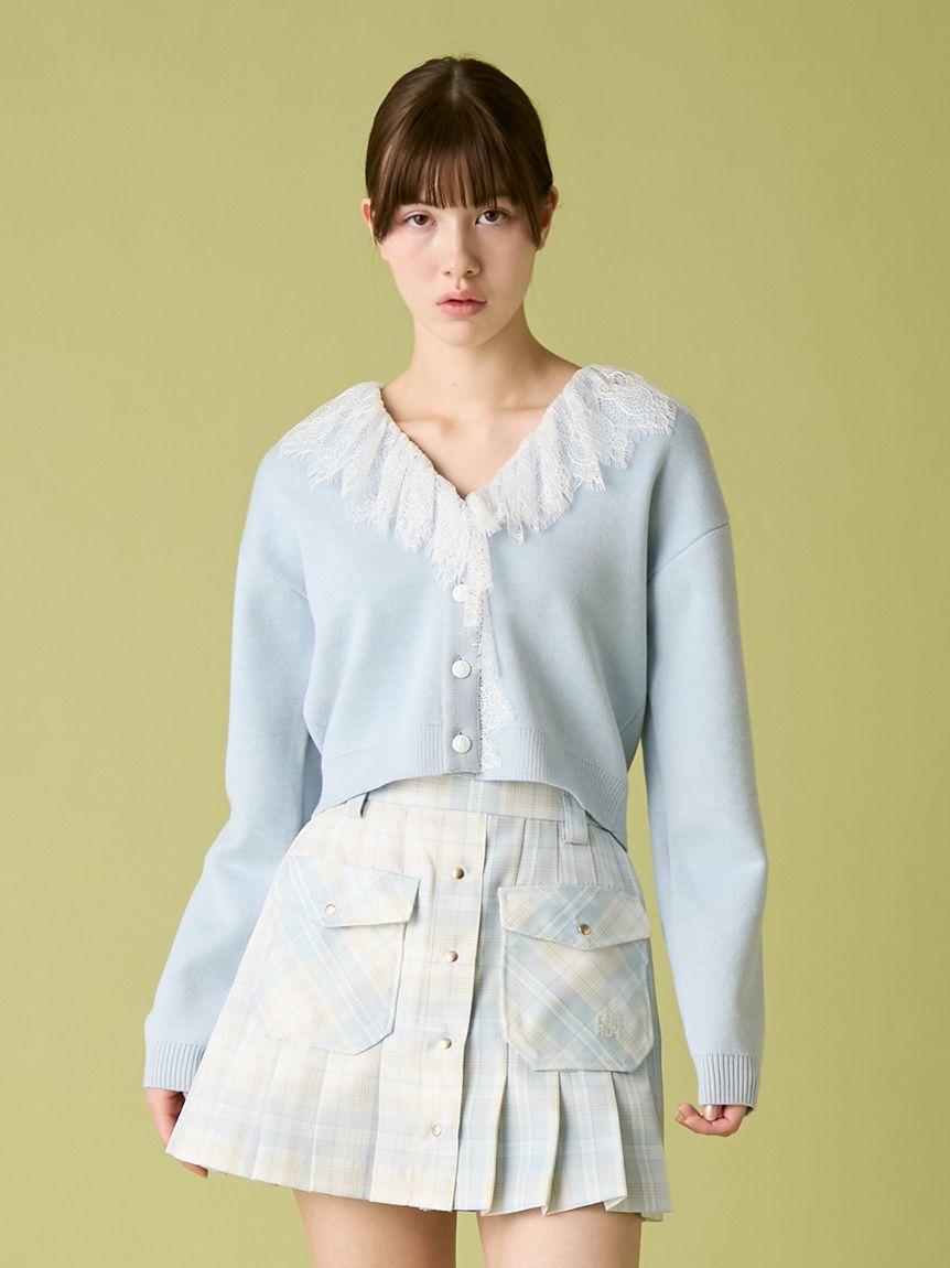 FURFUR「レース衿カーディガン」|カーディガン|