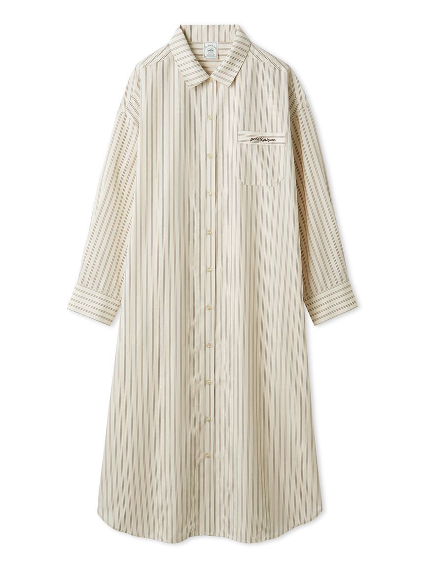 gelato pique「ストライプシャツワンピース」|ルームウェア|IVR