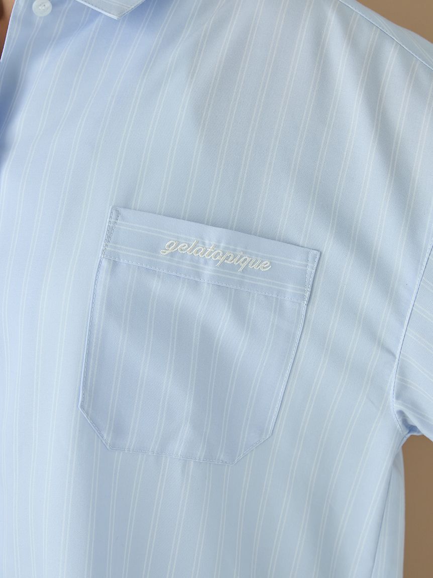 gelato pique「ストライプシャツワンピース」|ルームウェア|