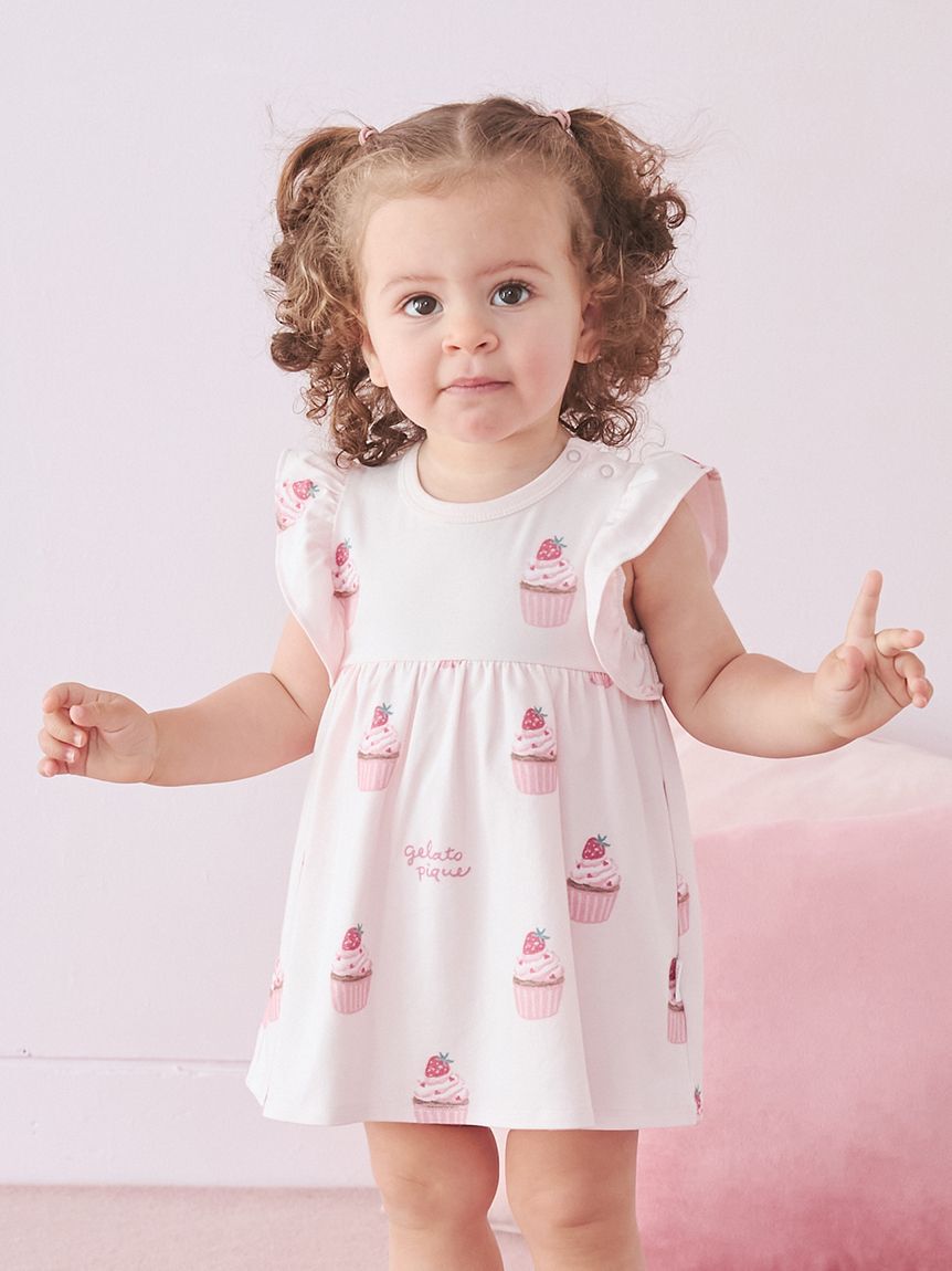 GELATO PIQUE KIDS & BABY「【BABY】カップケーキ柄ロンパース」|ロンパース|