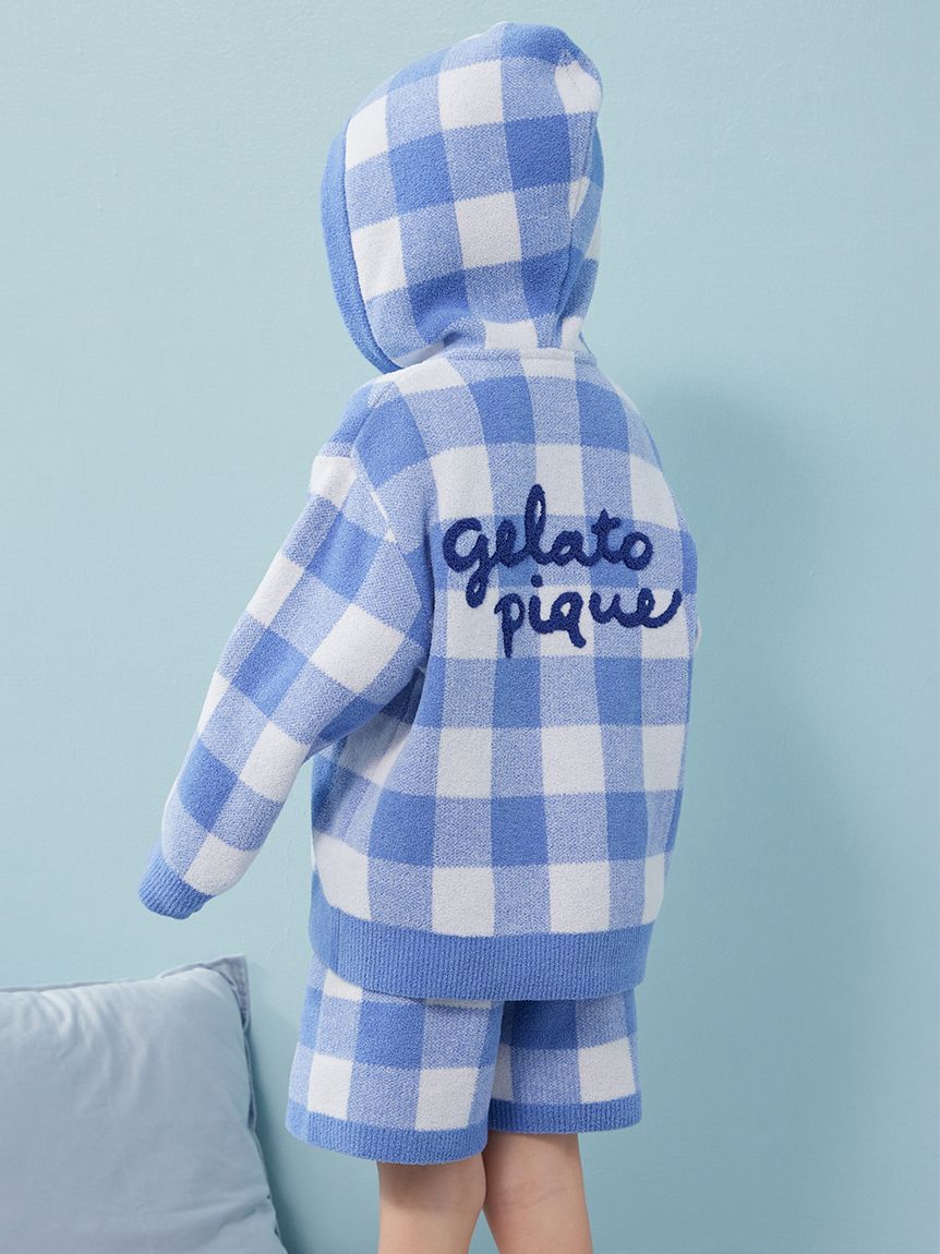 GELATO PIQUE KIDS & BABY「【KIDS】エアリーモコギンガムチェック柄パーカ」|パーカー|