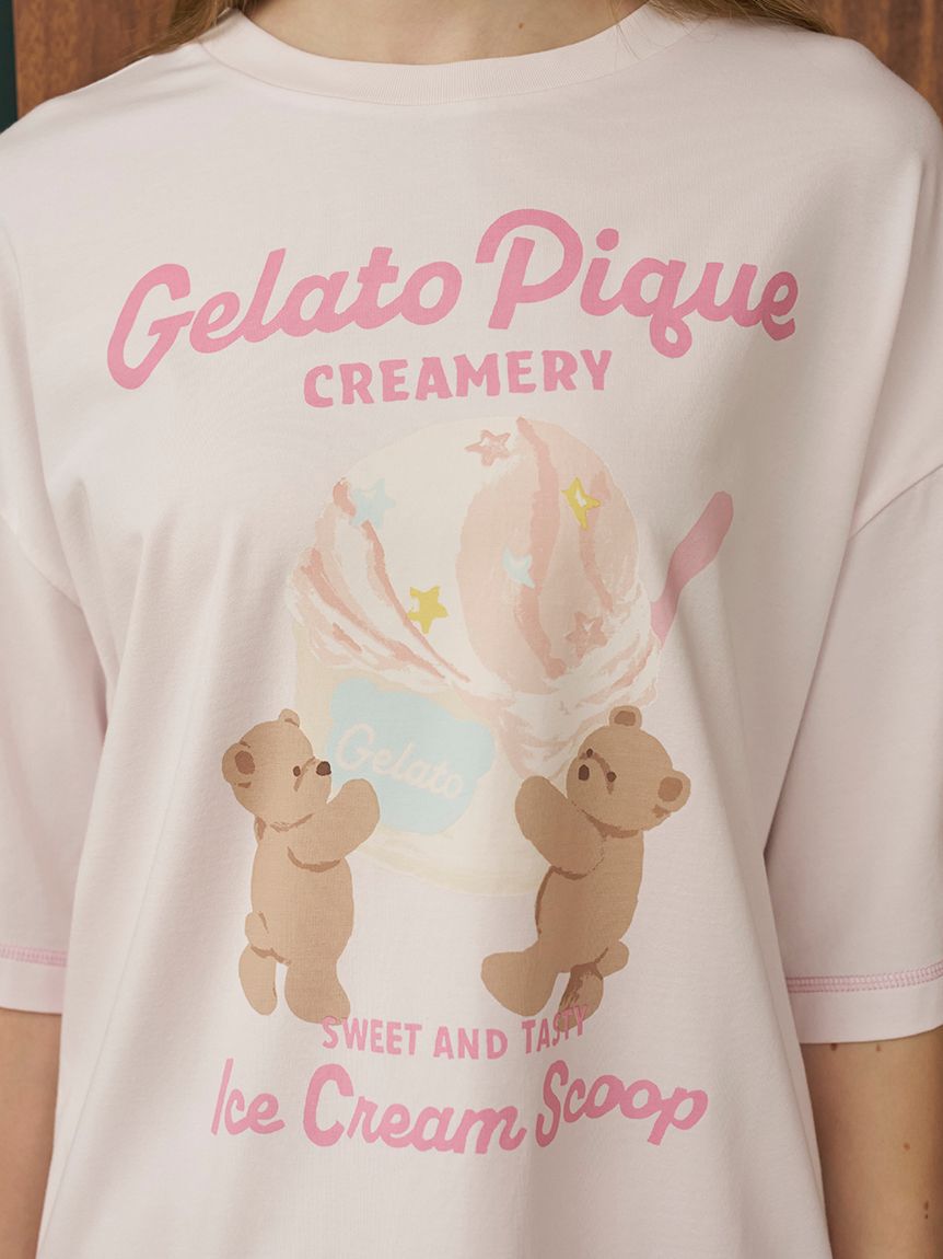 gelato pique「アイスクリームベアワンポイントTシャツ」|ルームウェア|