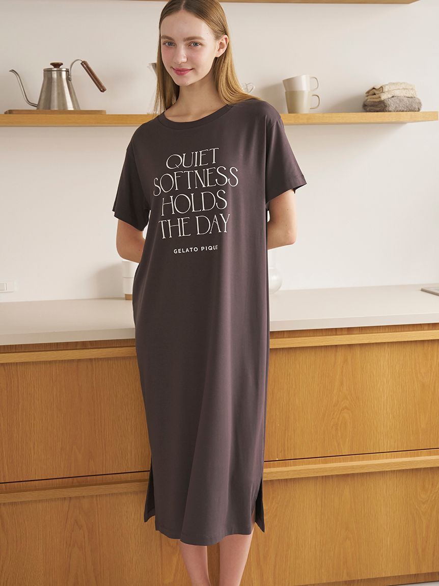 gelato pique「【接触冷感】レーヨンロゴワンピース」|ルームウェア|DGRY