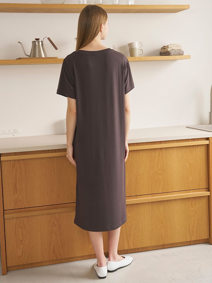 gelato pique「【接触冷感】レーヨンロゴワンピース」|ルームウェア|
