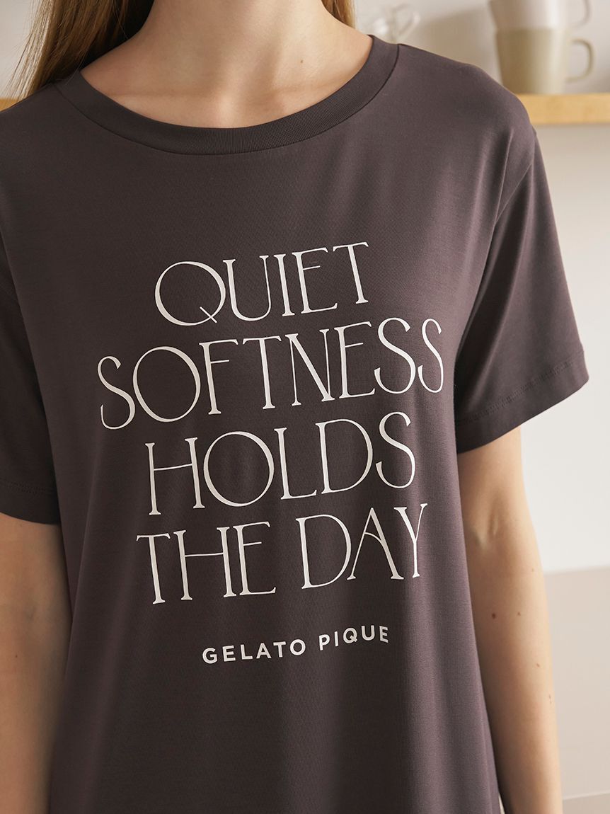 gelato pique「【接触冷感】レーヨンロゴワンピース」|ルームウェア|