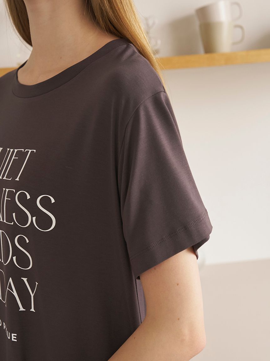 gelato pique「【接触冷感】レーヨンロゴワンピース」|ルームウェア|