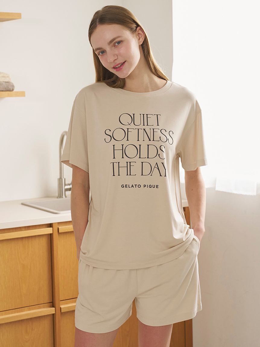 gelato pique「【接触冷感】レーヨンロゴショートパンツ」|ルームウェア|