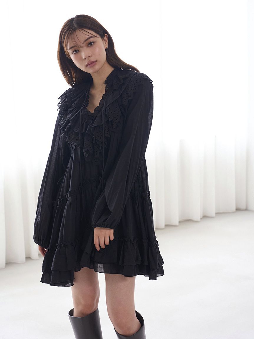 SNIDEL「コットンレースBOHOチュニック」|チュニック|