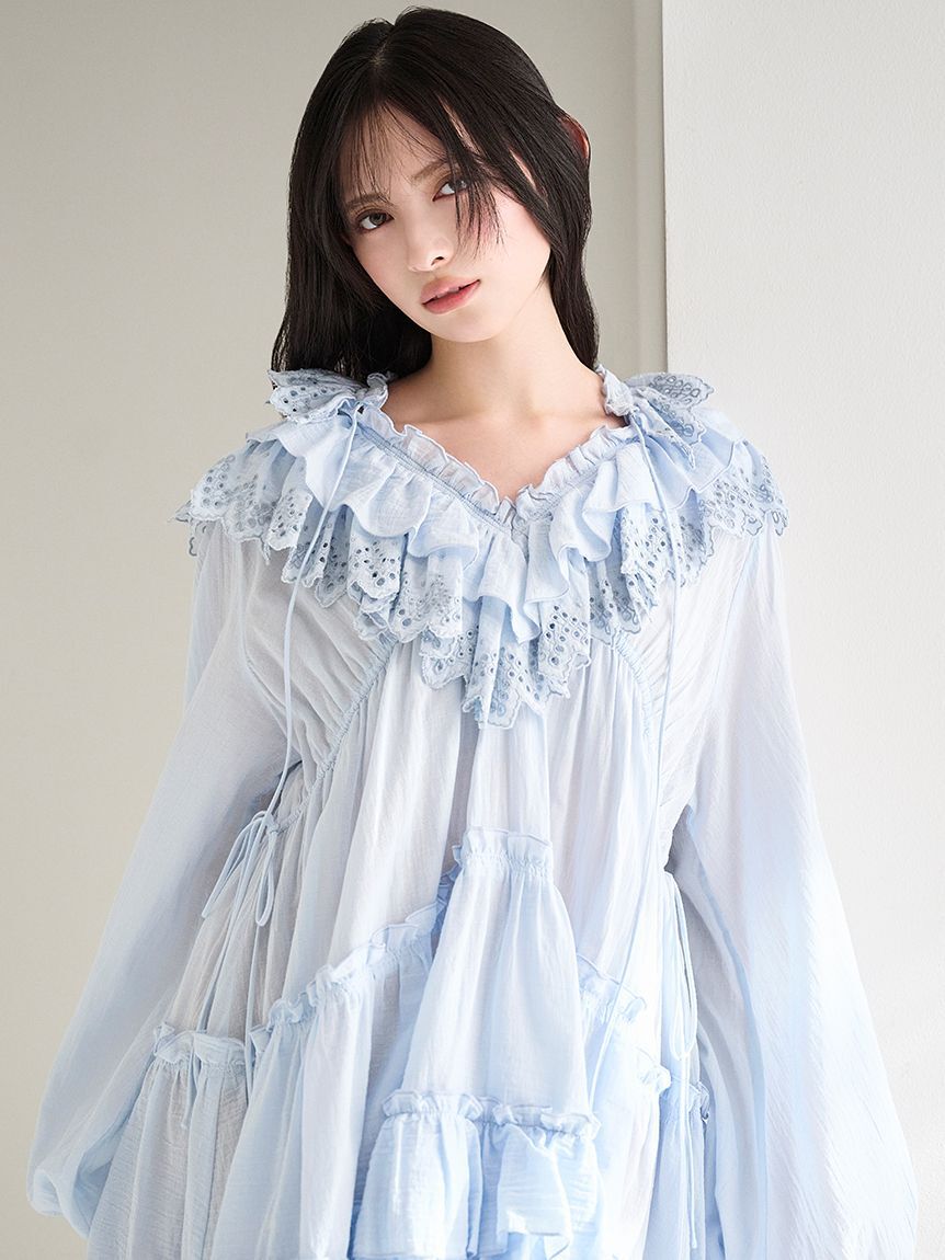 SNIDEL「コットンレースBOHOチュニック」|チュニック|LBLU