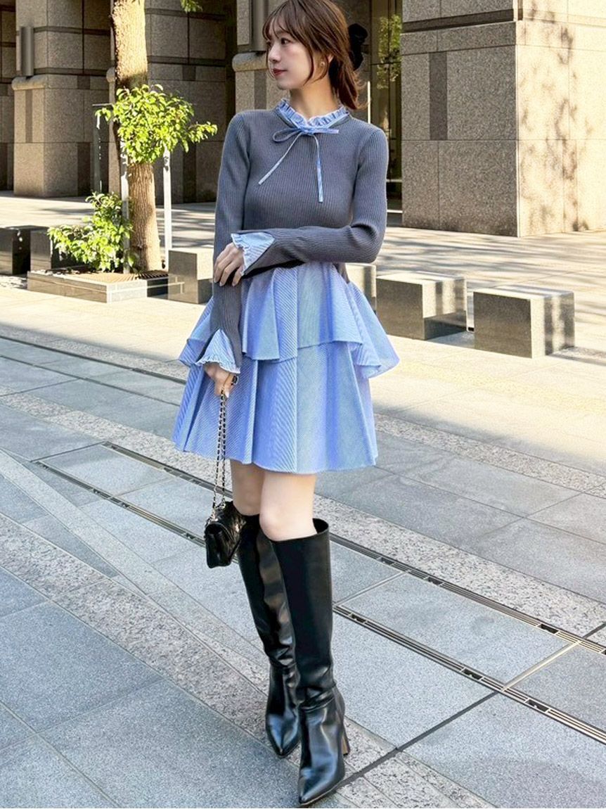 SNIDEL「Sustainableドッキングミニニットワンピース」|ワンピース|