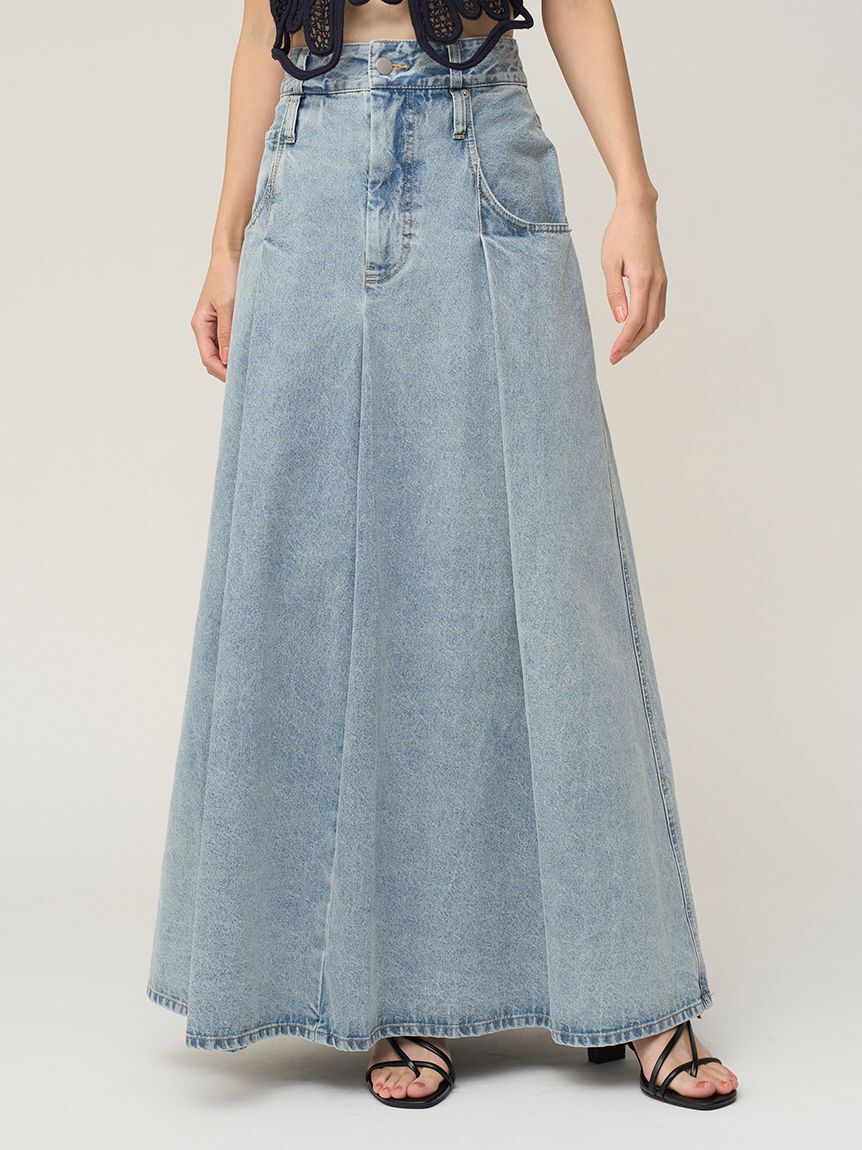 SNIDEL「ロングデニムスカート」|スカート|