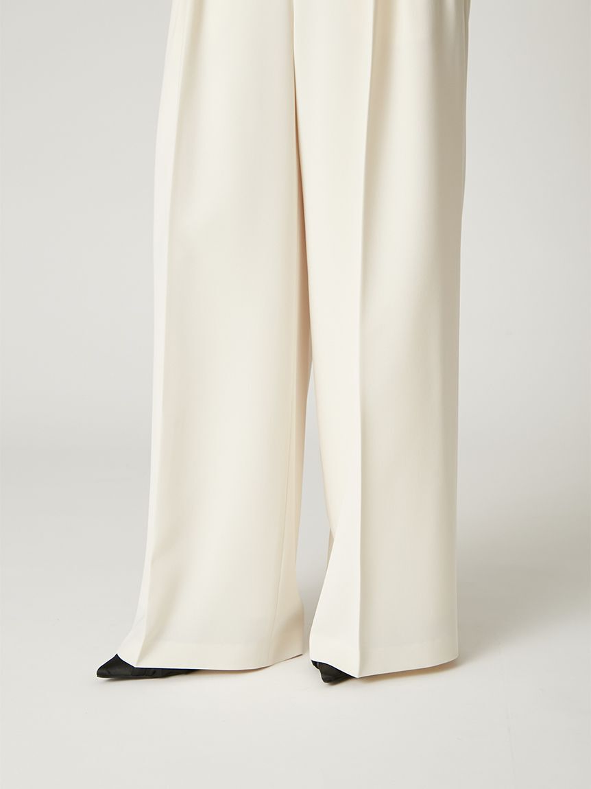 FRAY I.D「Ｄリングタックハイウエストパンツ／ウォッシャブル・防シワ」|チノ|