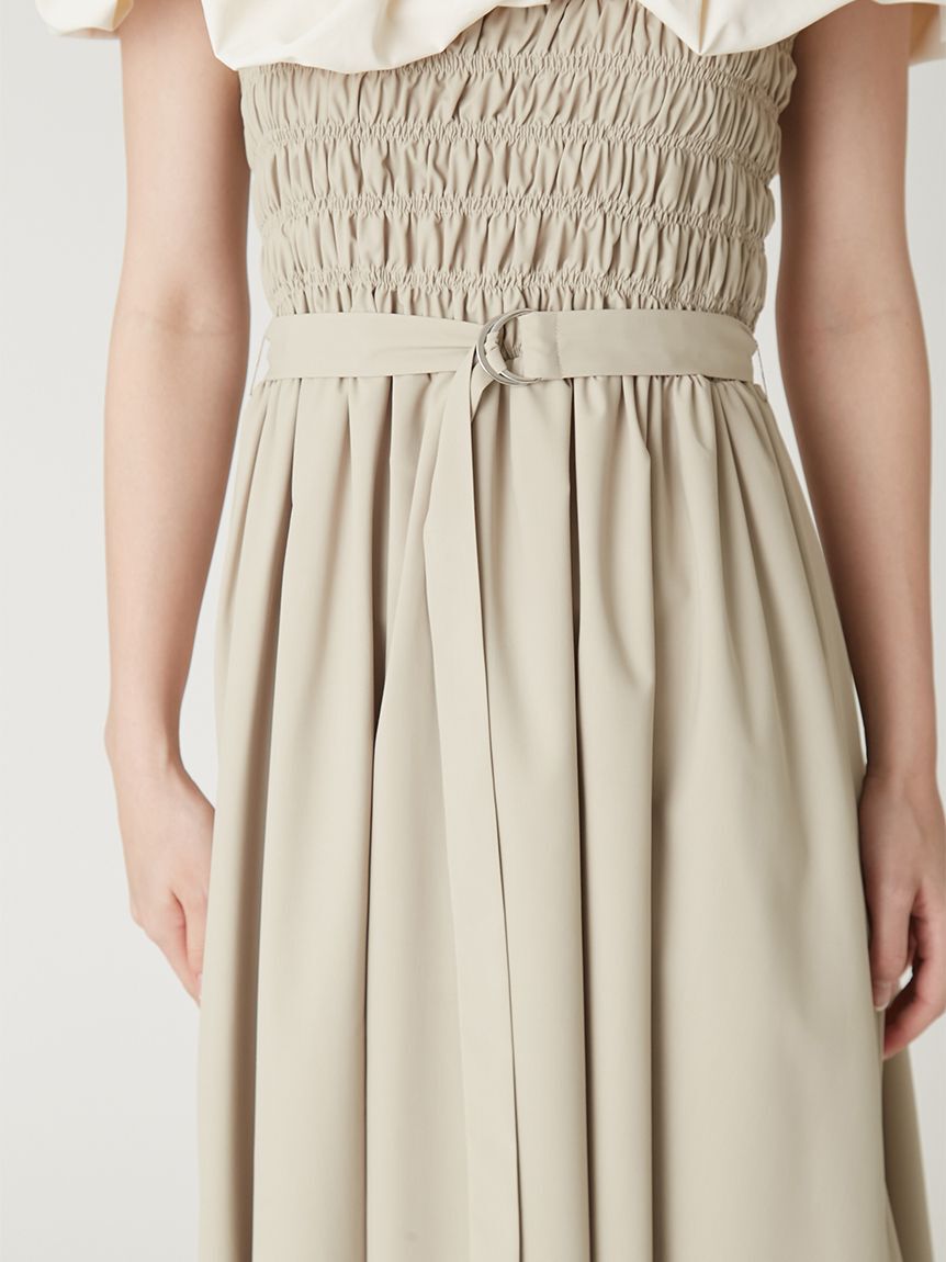 FRAY I.D「バルーンフリルシャーリングワンピース」|ワンピース|