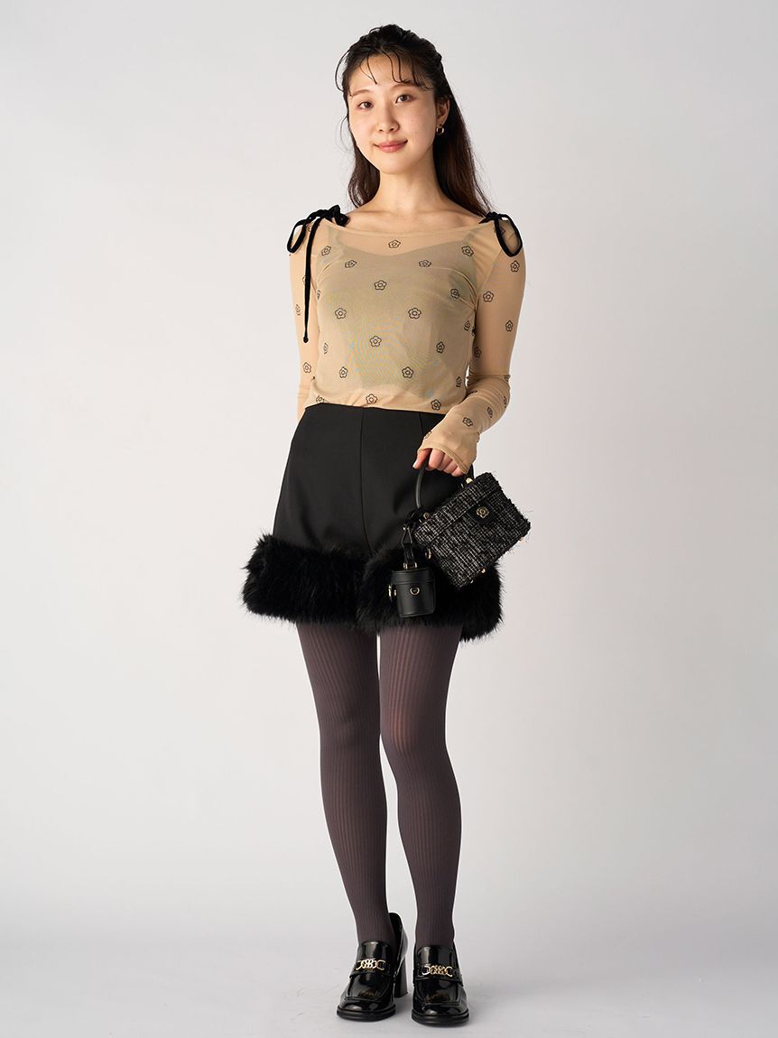 LILY BROWN「【LILY BROWN&times;MARY QUANT】デイジー柄シアーチュールトップス」|Tシャツ・カットソー|