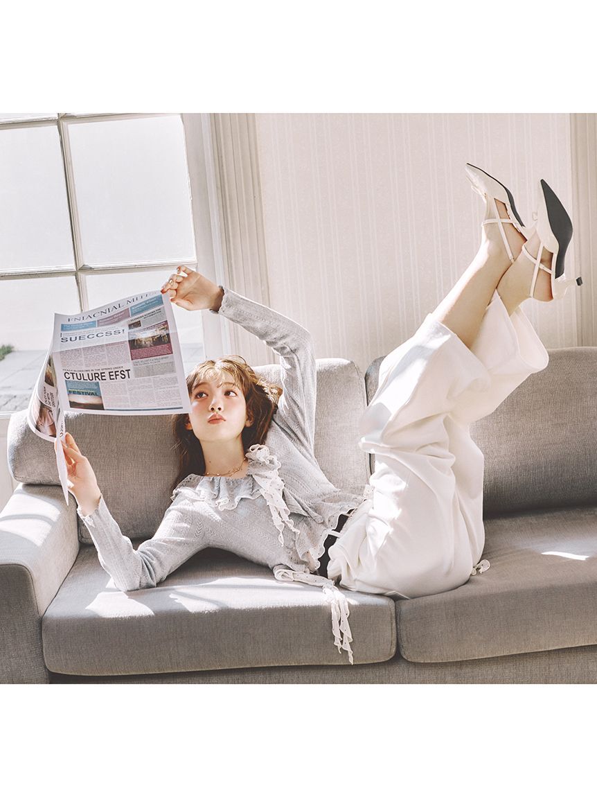 LILY BROWN「レースアップスリングバッグパンプス」|パンプス|