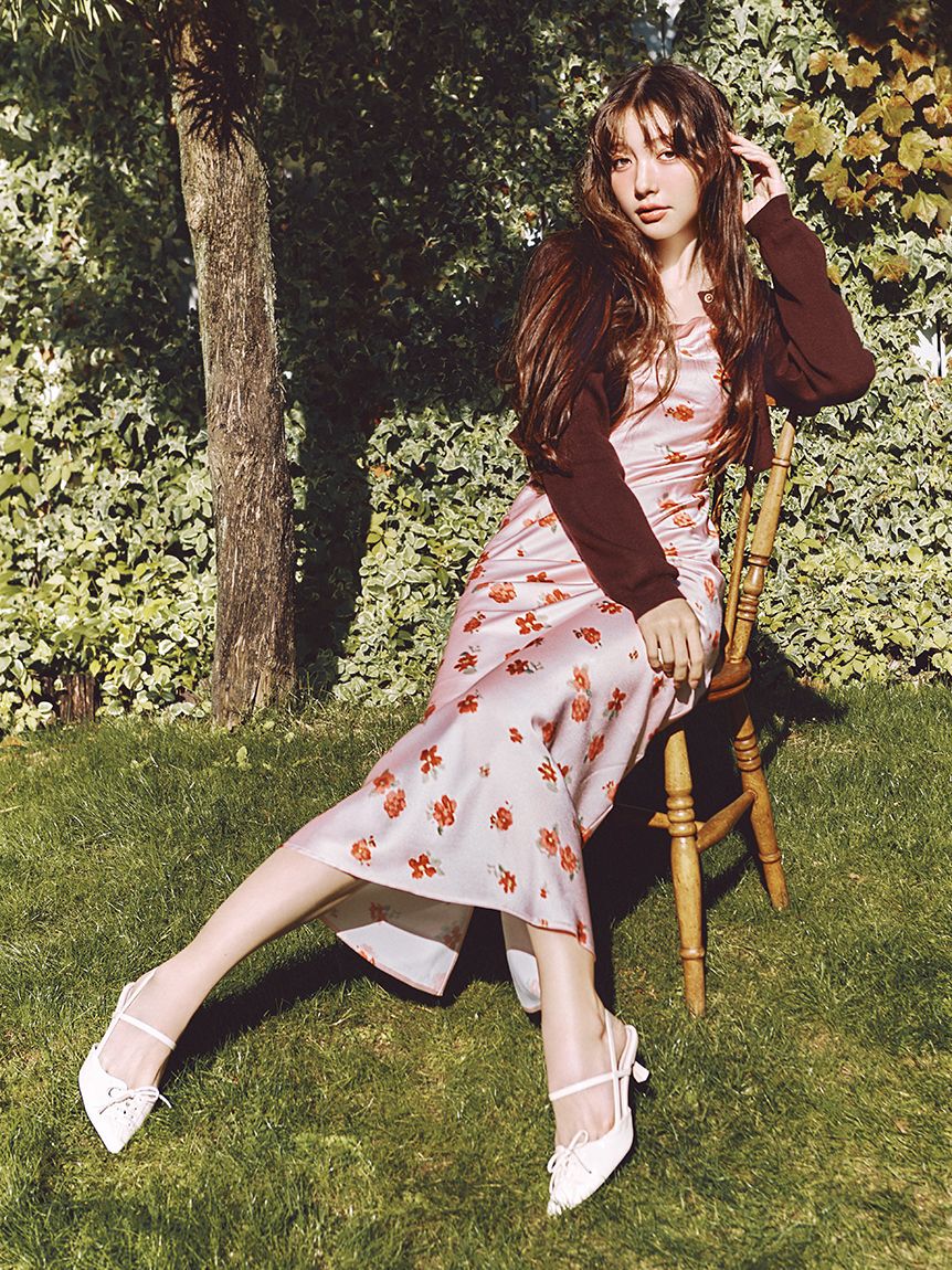 LILY BROWN「レースアップスリングバッグパンプス」|パンプス|