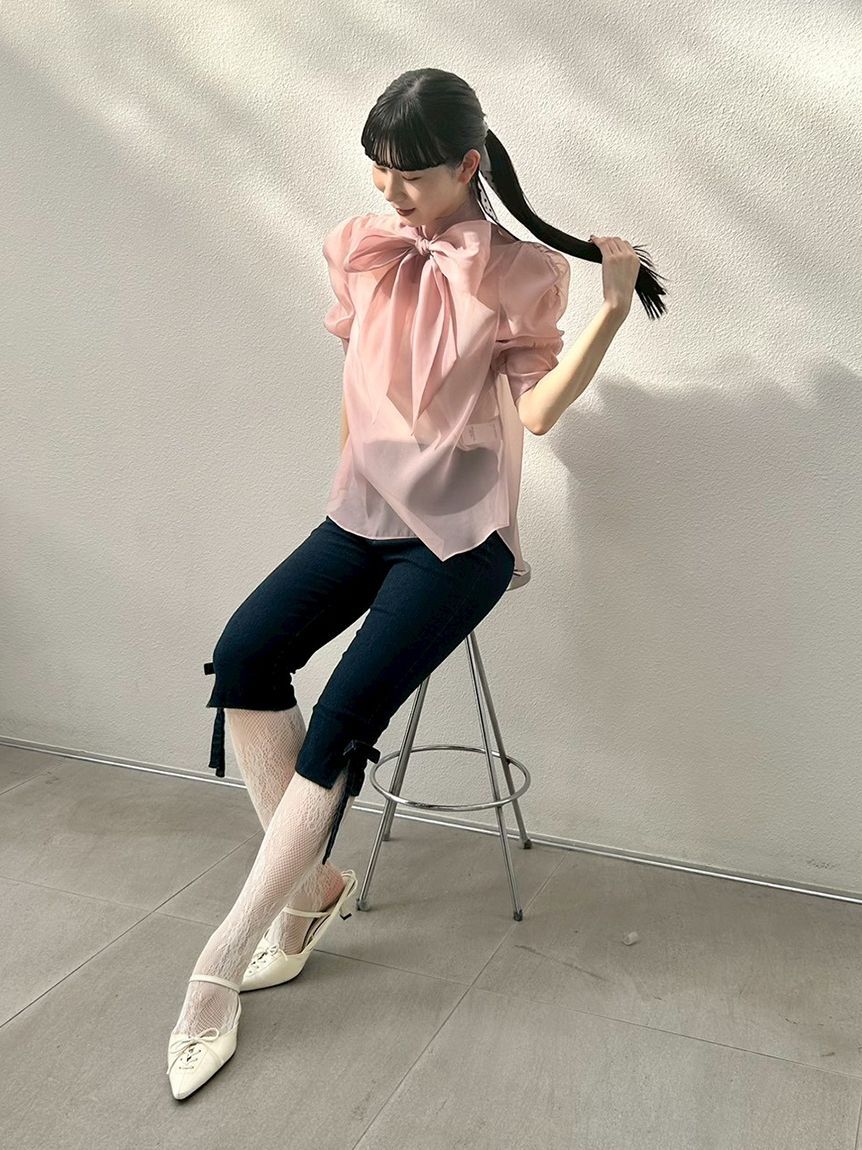 LILY BROWN「レースアップスリングバッグパンプス」|パンプス|