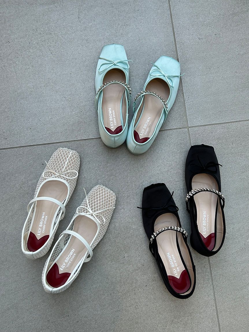 LILY BROWN「[L.B CANDY STOCK]スクエアバレエシューズ」|スリッポン|