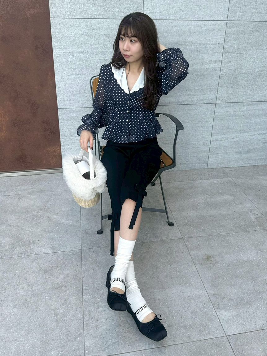 LILY BROWN「[L.B CANDY STOCK]スクエアバレエシューズ」|スリッポン|