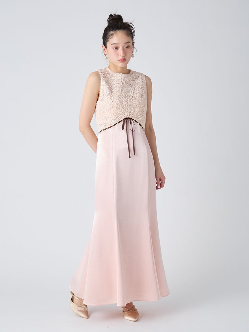 LILY BROWN「エンブロイダリーヴィンテージサテンドレス」|ドレス|PNK