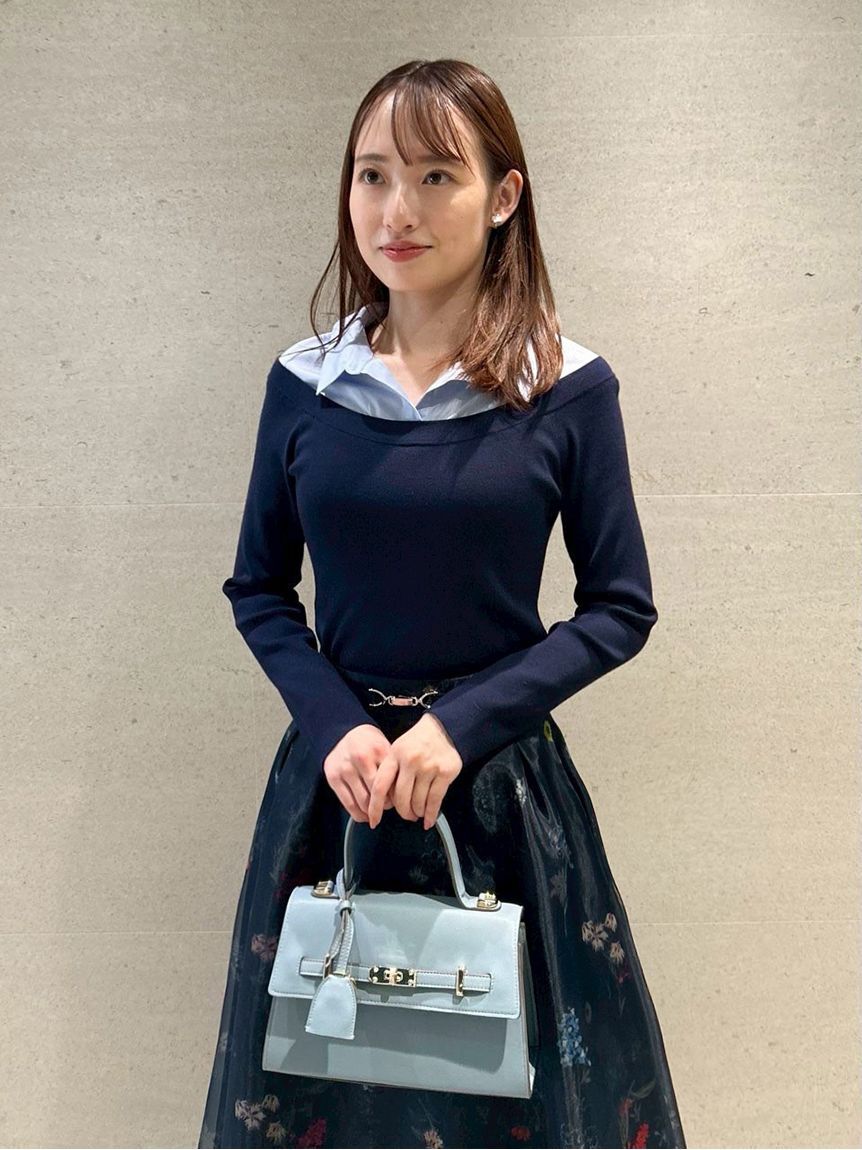 CELFORD「シャツレイヤードニットプルオーバー」|ニット・セーター|