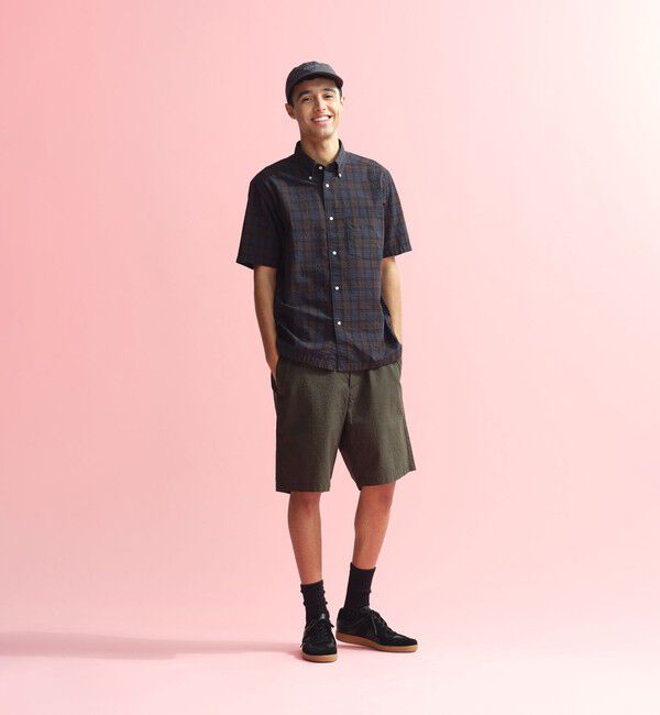 MACKINTOSH PHILOSOPHY「空羽サッカーチェック 半袖ボタンダウンシャツ」|シャツ・ブラウス|