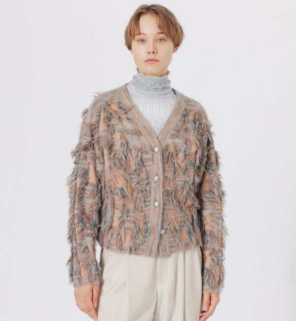  「ジャカードニットカーディガン」|ニット・セーター|ブラウン