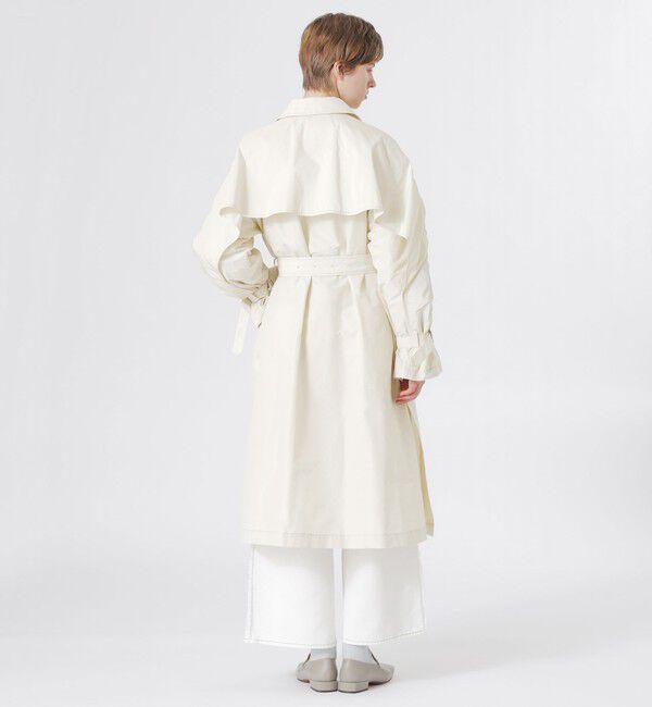  「ギャザースリーブオーバーコート」|ステンカラーコート|