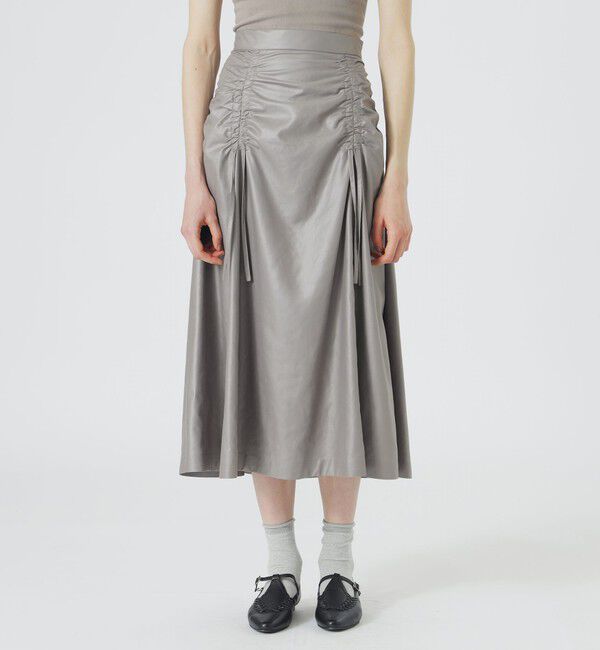  「グロッシーギャザースカート」|スカート|