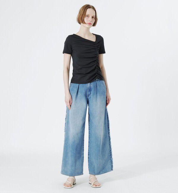  「アシンメトリーネックトップス」|Tシャツ・カットソー|