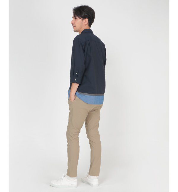 ikka「7分オックス裾切り替えシャツ」|シャツ・ブラウス|