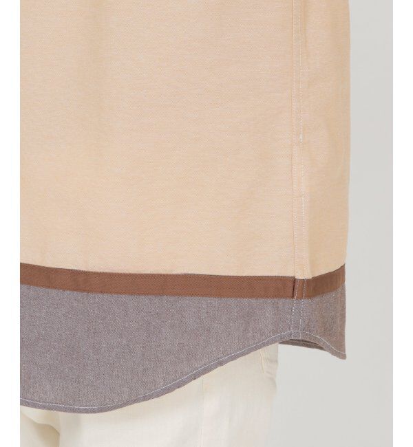 ikka「7分オックス裾切り替えシャツ」|シャツ・ブラウス|