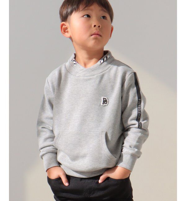 ikka kids「【キッズ】チビハイネック袖ロゴトレーナー（100~160cm）」|Tシャツ・カットソー|