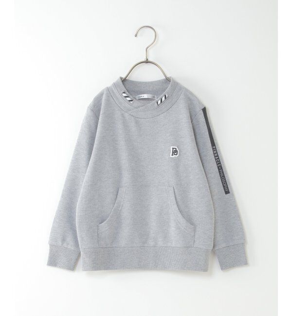 ikka kids「【キッズ】チビハイネック袖ロゴトレーナー（100~160cm）」|Tシャツ・カットソー|