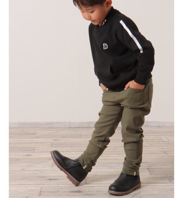 ikka kids「【キッズ】チビハイネック袖ロゴトレーナー（100~160cm）」|Tシャツ・カットソー|