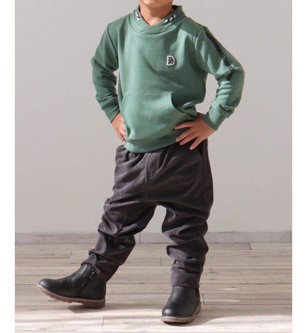 ikka kids「【キッズ】チビハイネック袖ロゴトレーナー（100~160cm）」|Tシャツ・カットソー|