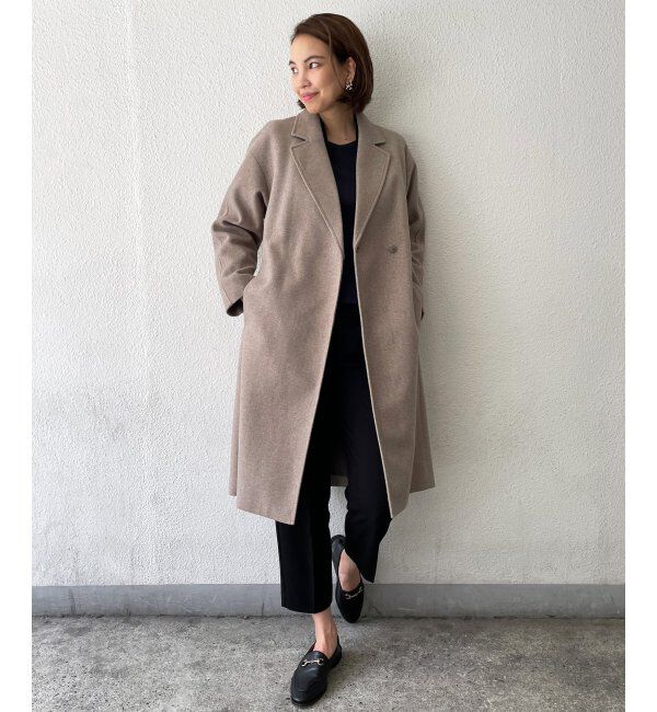IKKA LOUNGE「ウールライクサッシュ付きテーラーコート」|その他|