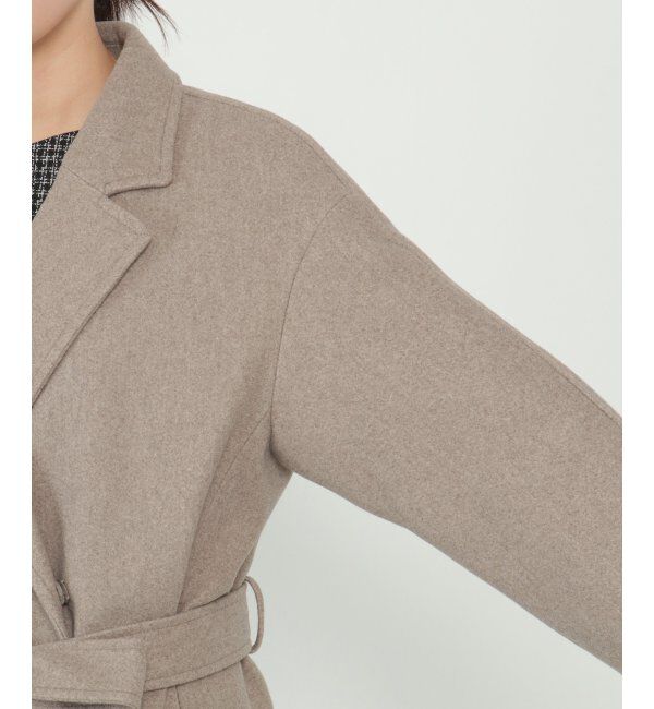 IKKA LOUNGE「ウールライクサッシュ付きテーラーコート」|その他|