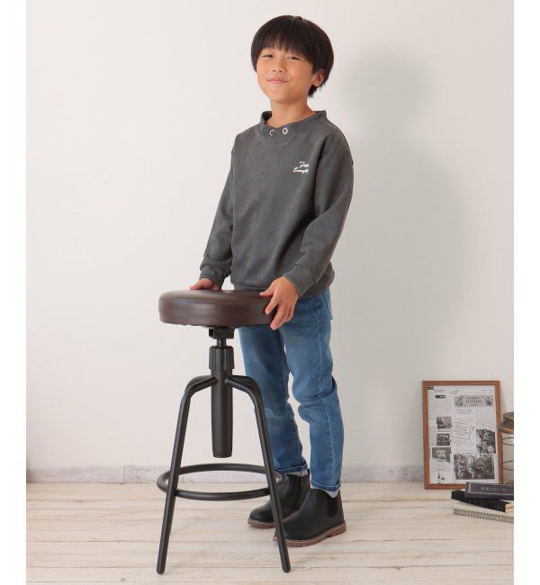 ikka kids「【抗菌防臭／吸水速乾】フェイクスエードルーイカラートレーナー（120~160cm）【親子おそろい】」|Tシャツ・カットソー|