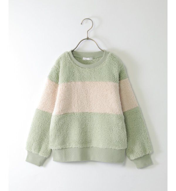 ikka kids「フェイクファー切り替えプルオーバー（120~160cm）」|Tシャツ・カットソー|