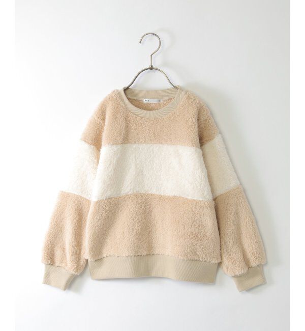 ikka kids「フェイクファー切り替えプルオーバー（120~160cm）」|Tシャツ・カットソー|