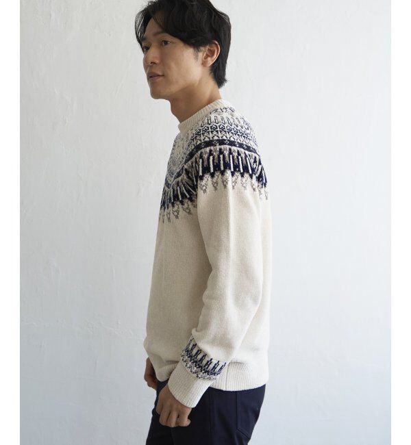 ikka「モール求心柄ニット」|プルオーバー|