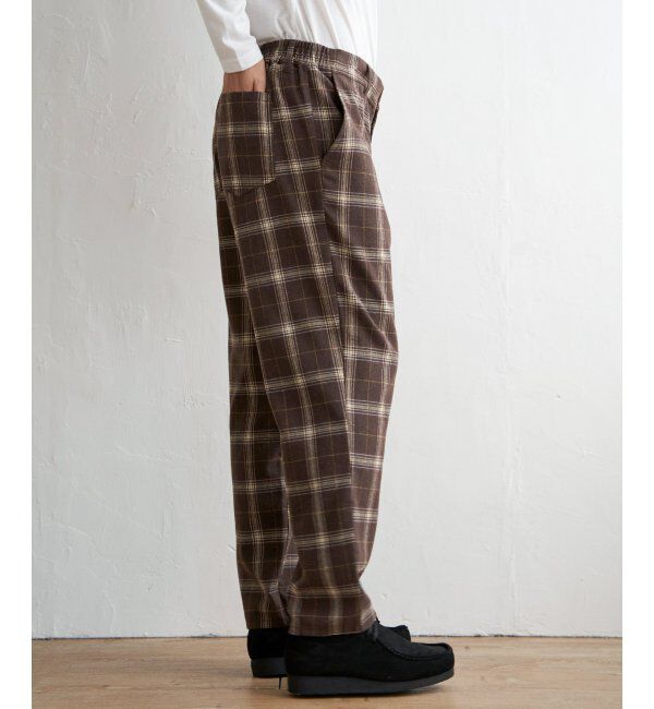 ikka「チェックテーパードワイドパンツ」|その他|