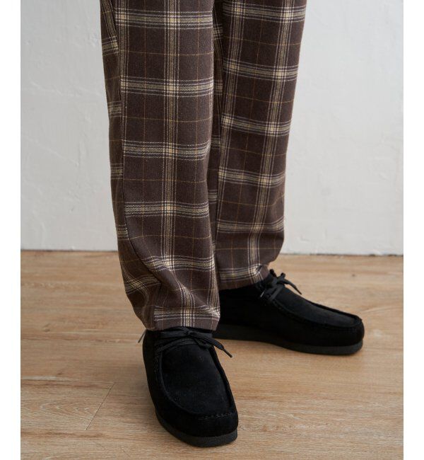 ikka「チェックテーパードワイドパンツ」|その他|