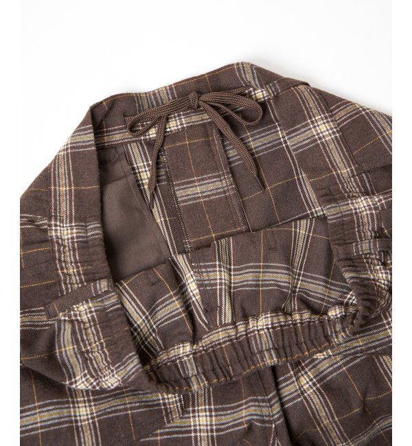 ikka「チェックテーパードワイドパンツ」|その他|