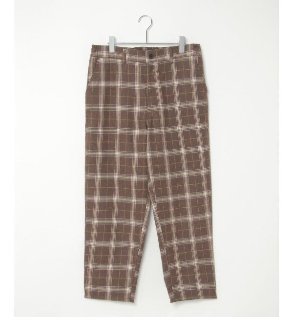 ikka「チェックテーパードワイドパンツ」|その他|
