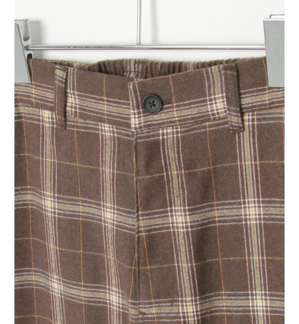 ikka「チェックテーパードワイドパンツ」|その他|