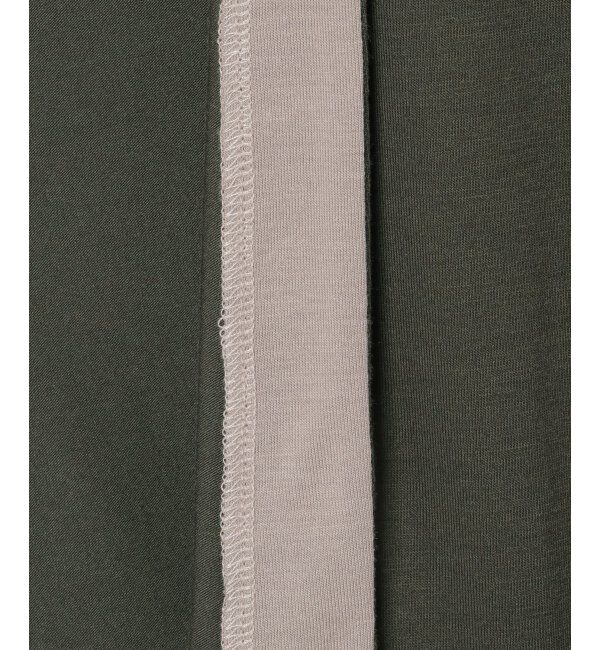 ikka「7分バイカラーボタンレスカーディガン」|カーディガン|