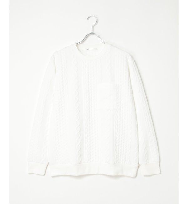 ikka「フクレジャカードクルーネックプルオーバー」|パーカー|