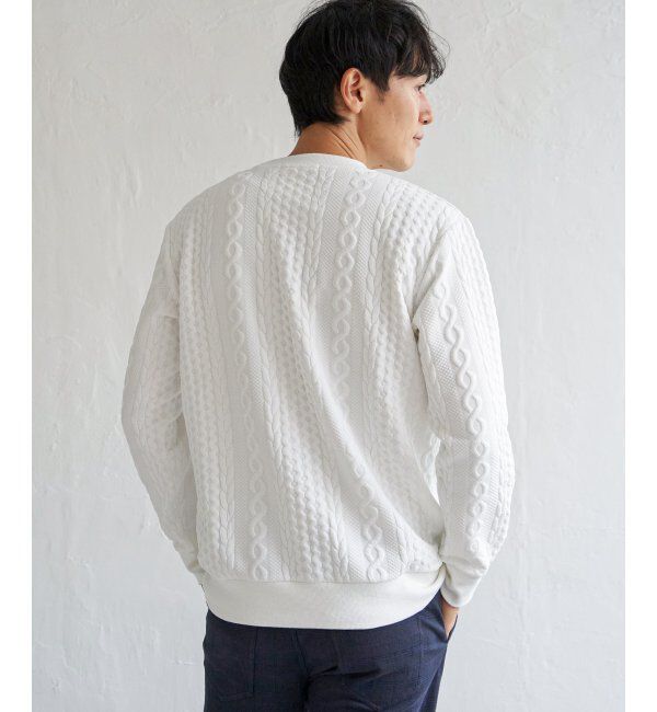 ikka「フクレジャカードクルーネックプルオーバー」|パーカー|